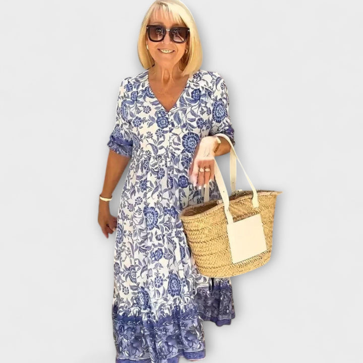 Caitlin – Elegantní květinové šaty se vzdušným designem