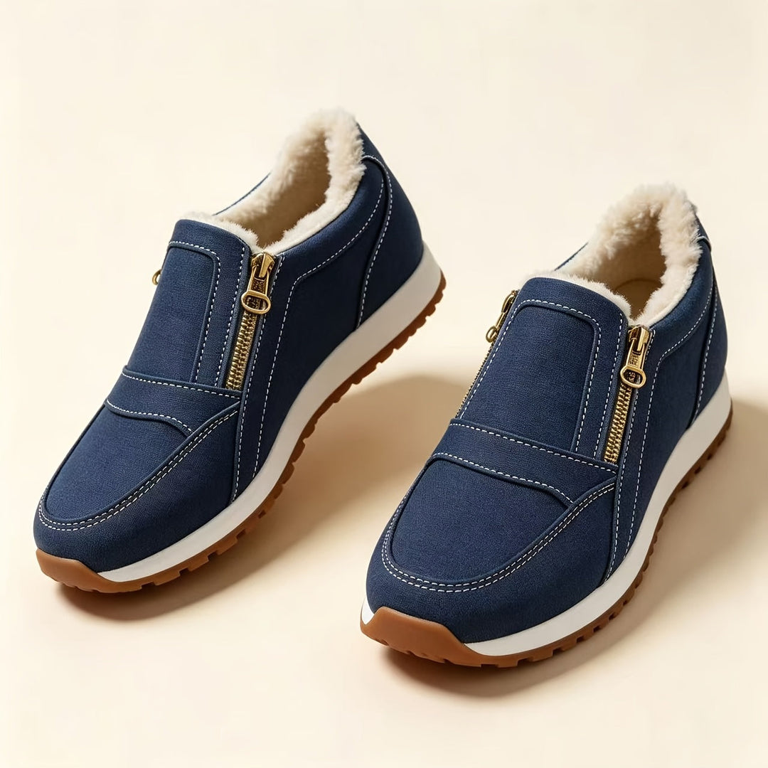 Janne – Lämpimät slip-on-lenkkarit kaksoisvetoketjulla