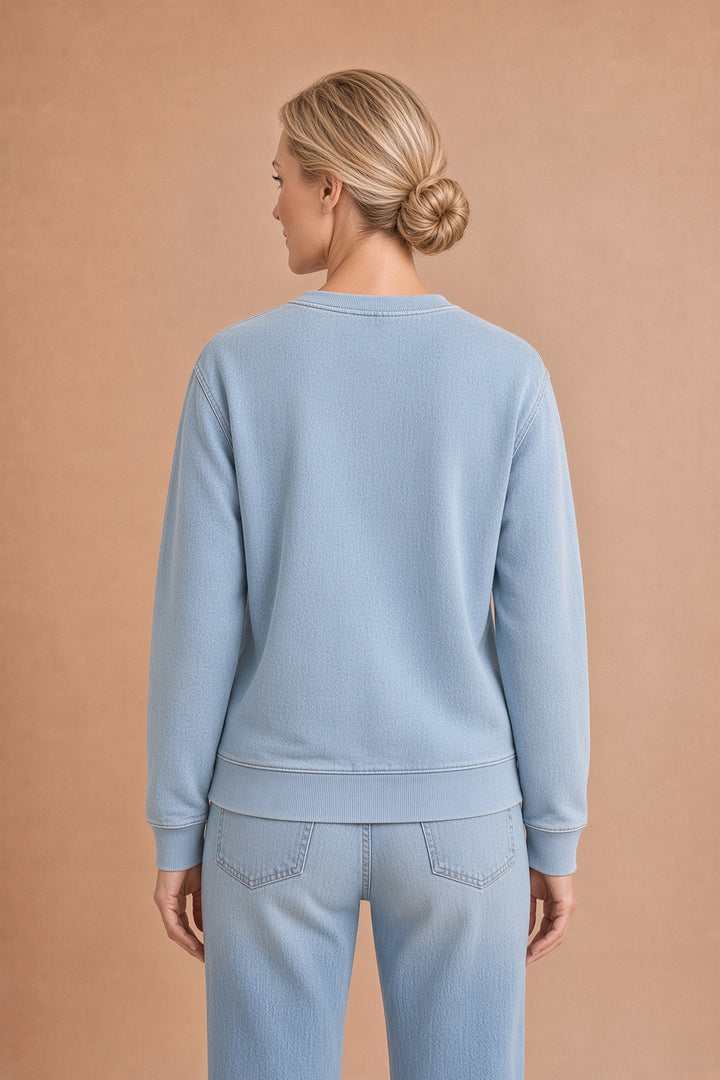 Perla – Naisten pitkähihainen huppari retro-tyyliin, patchwork-eläinprintti, rento mukavuus – kuva 4