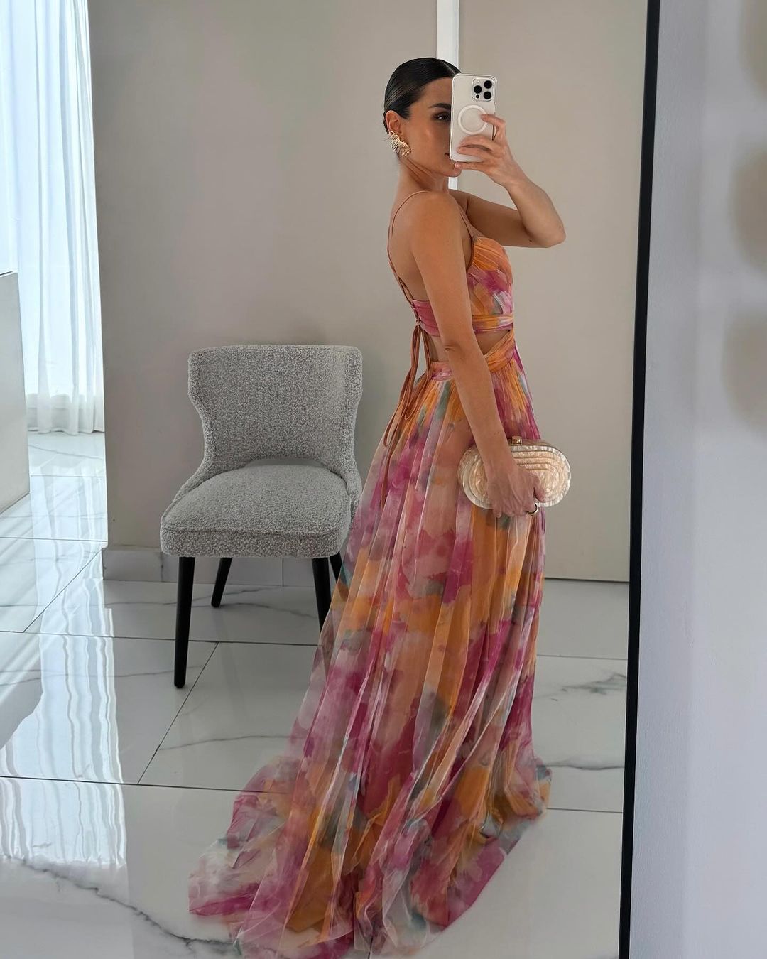 Aira – Elegantní dlouhé šaty se šňůrkami