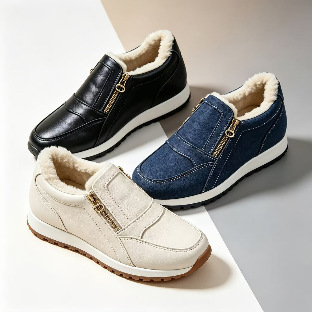 Janne – Lämpimät slip-on-lenkkarit kaksoisvetoketjulla