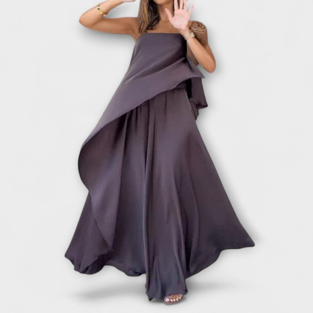 Ruby – Elegantní top bez ramínek a sukně