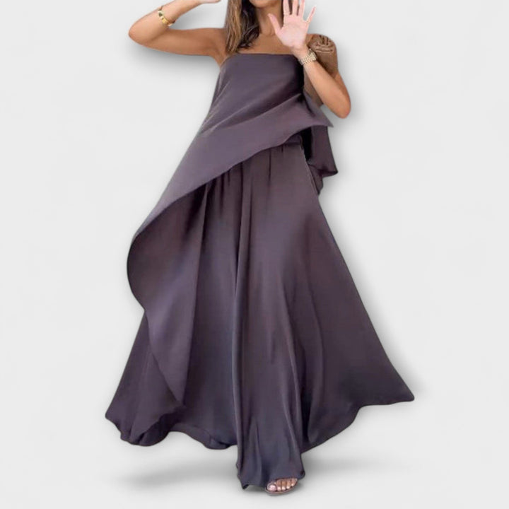 Ruby – Elegantní top bez ramínek a sukně