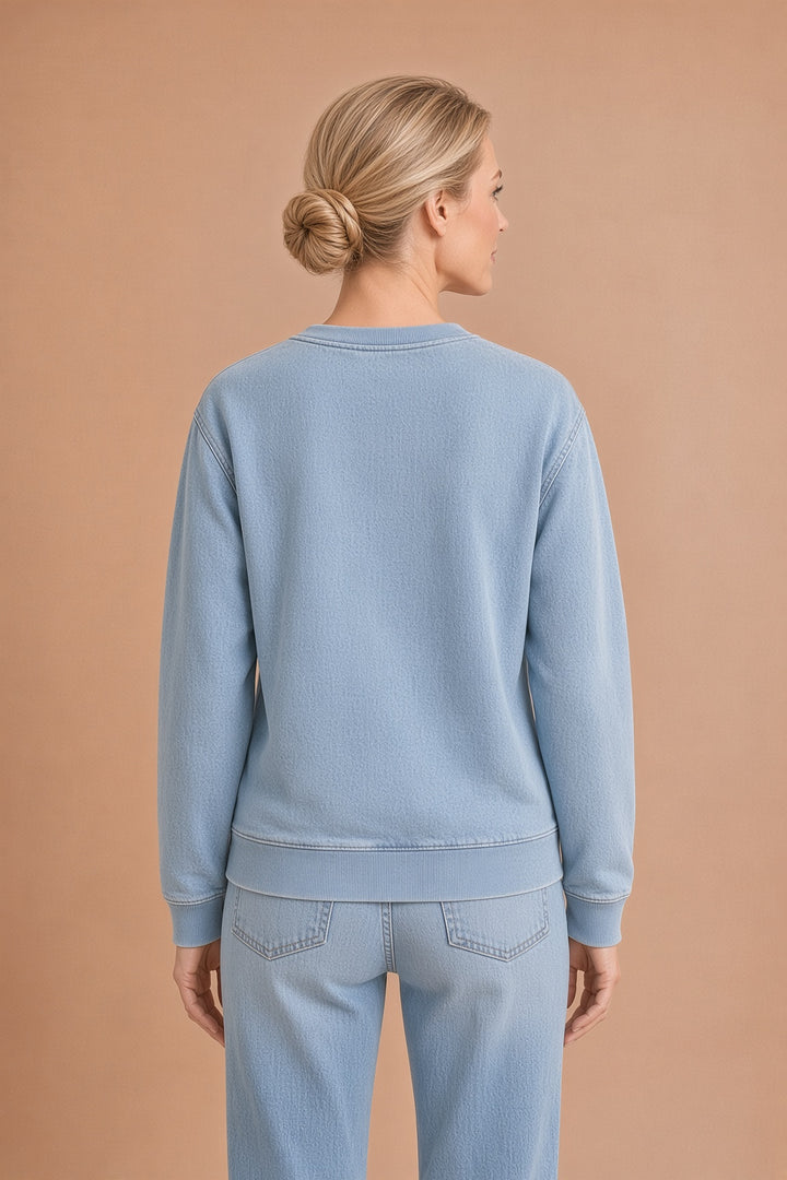 Chica – Naisten pitkähihainen retro-huppari, patchwork-eläinkuosi, rento mukavuus – kuva 4