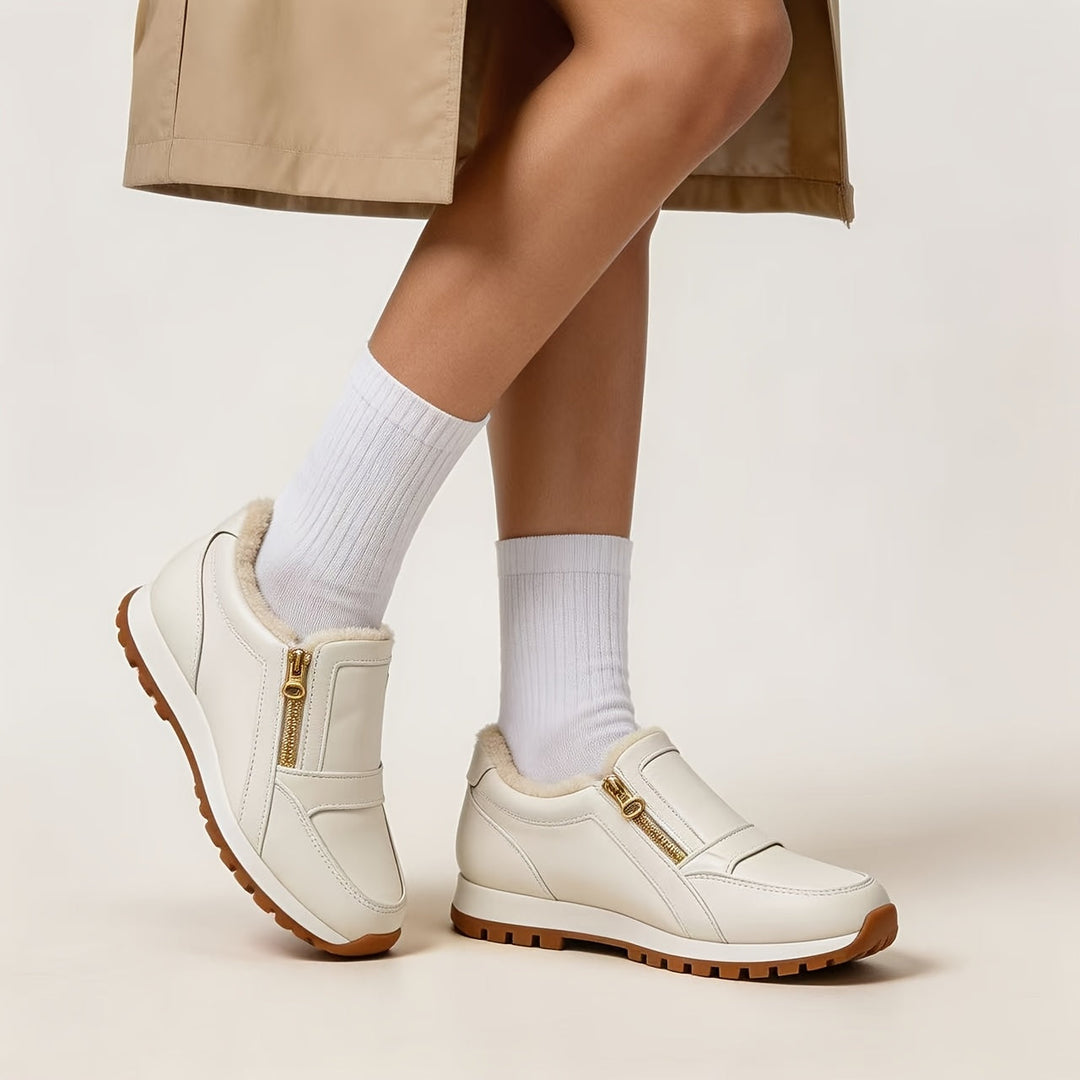 Janne – Lämpimät slip-on-lenkkarit kaksoisvetoketjulla