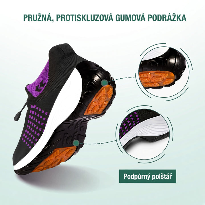 Ambulo – Mukavat neulekengät – Violetti/musta – kuva 4