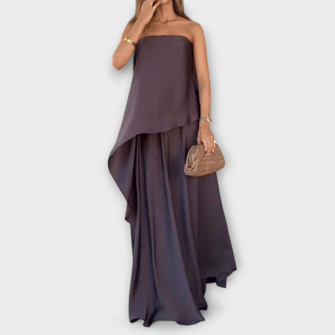Ruby – Elegantní top bez ramínek a sukně