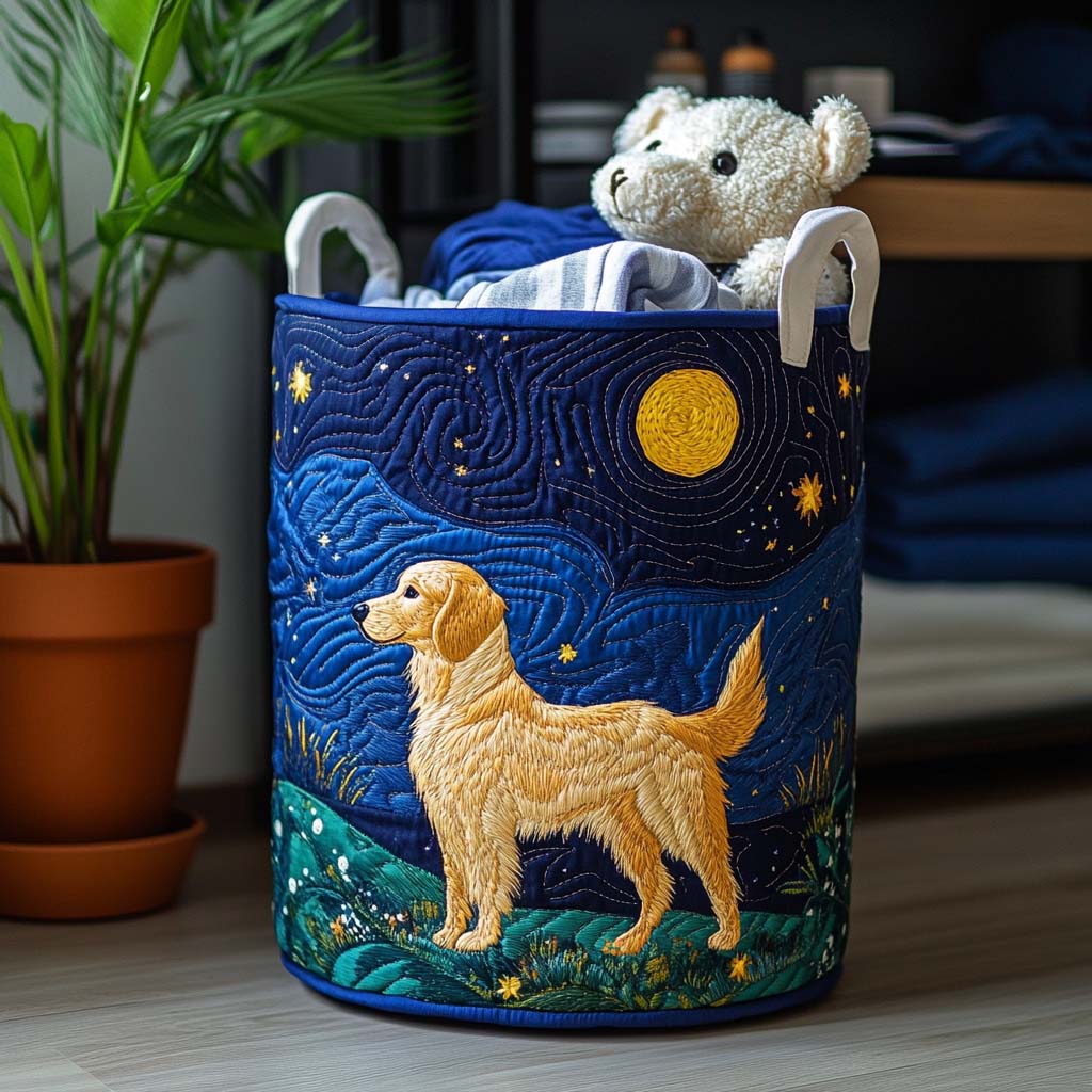 Golden Retrieverin viehätys | Pehmustettu säilytyskori