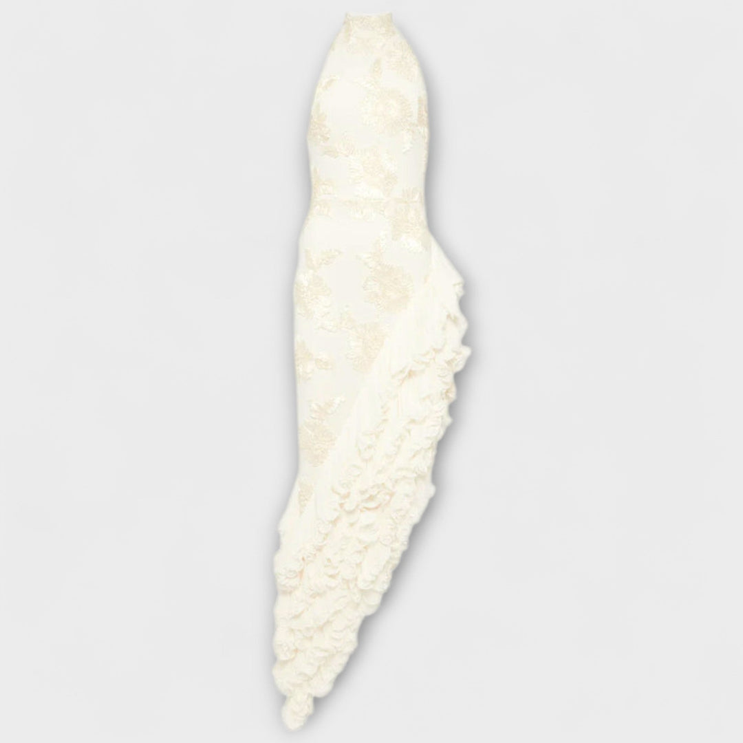 Karen – Maksimekko kukka-appliikaatioilla