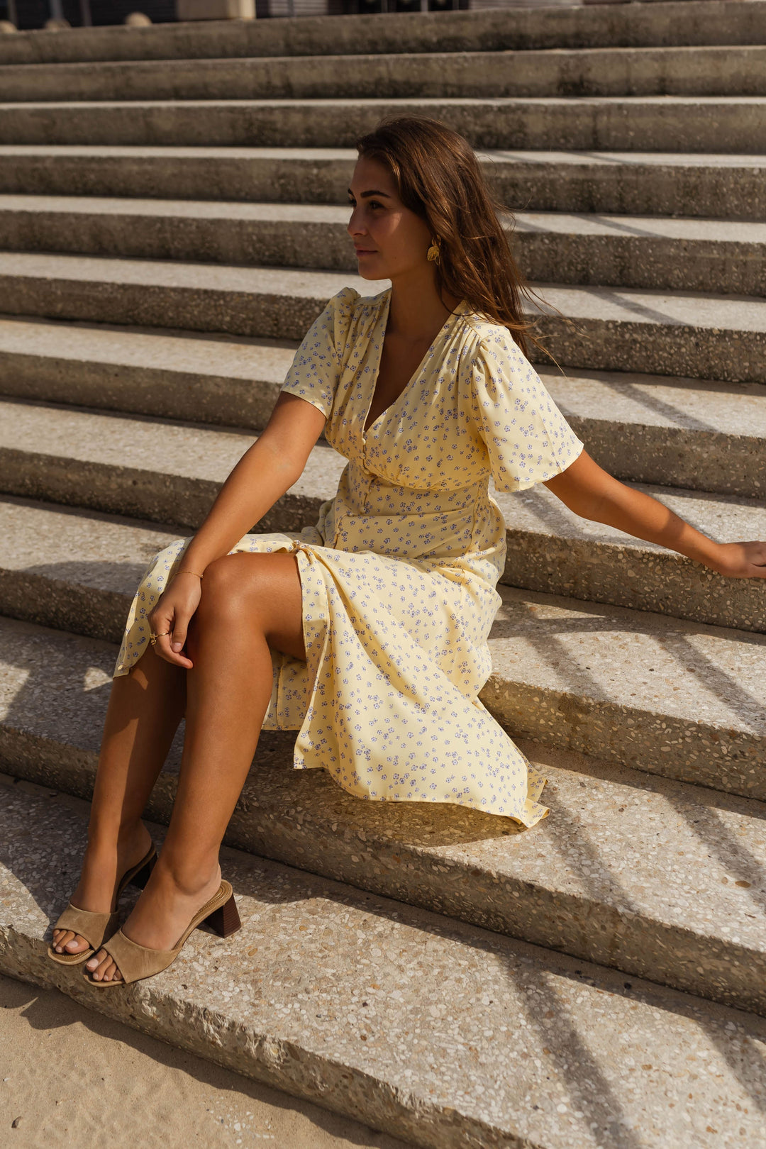 Diana™ | Letní midi šaty s květinovým vzorem