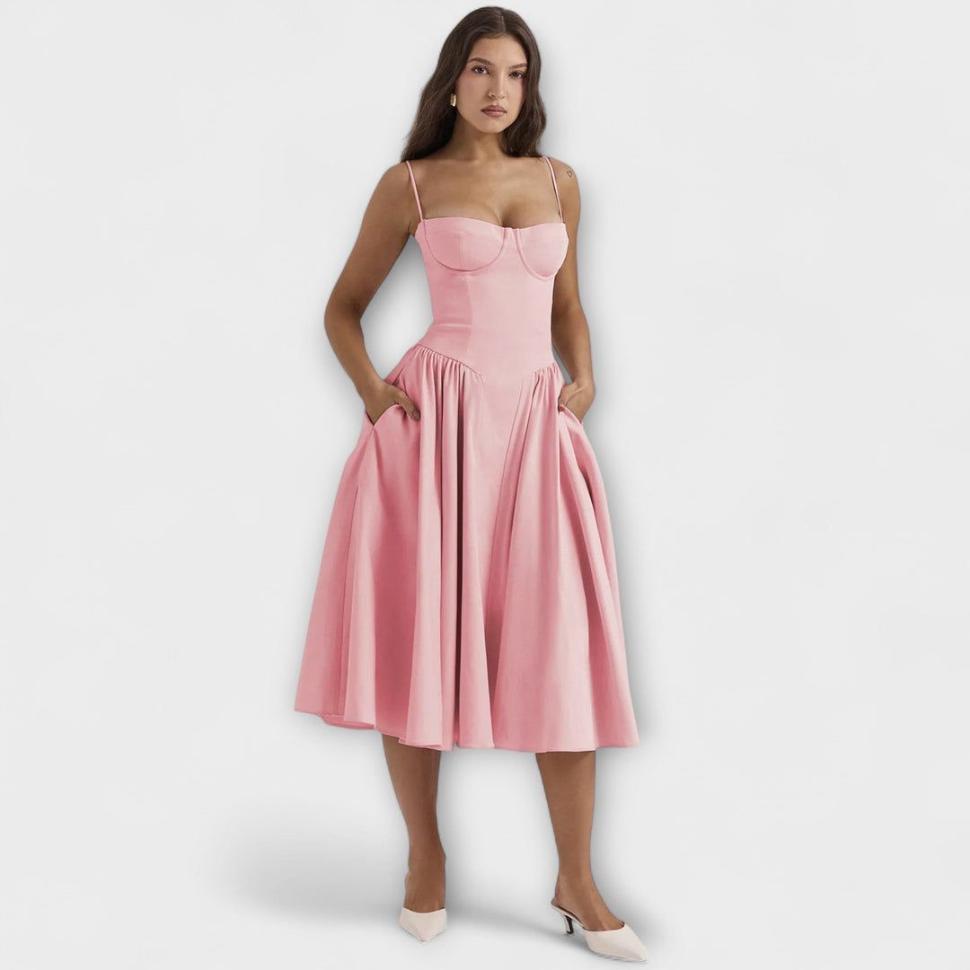 Rosalie - Elegantní šaty s korzetem bez rukávů