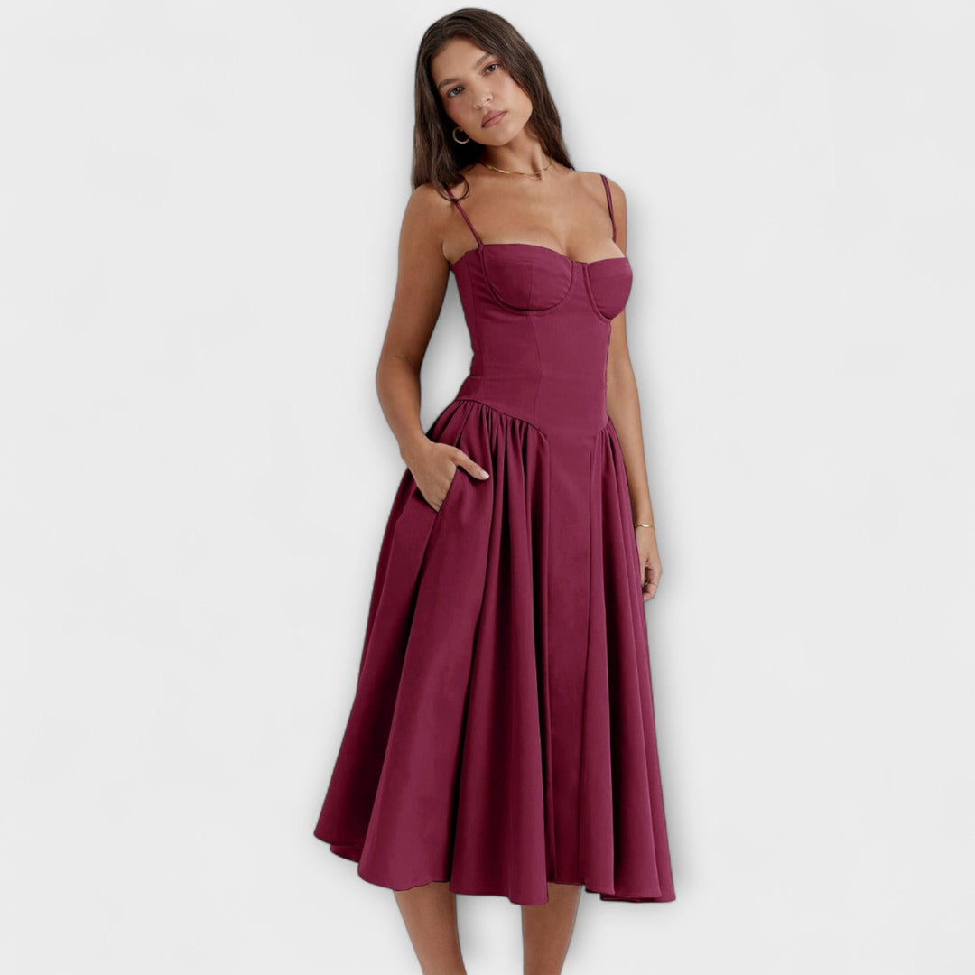 Rosalie - Elegantní šaty s korzetem bez rukávů
