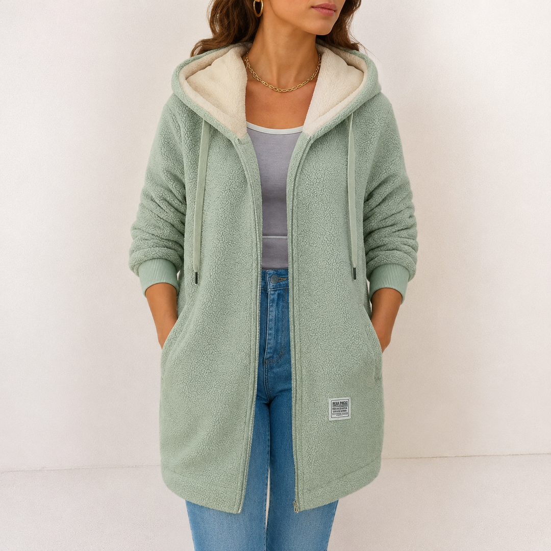 Wendy | Pehmeä Fleece-takki Hupulla