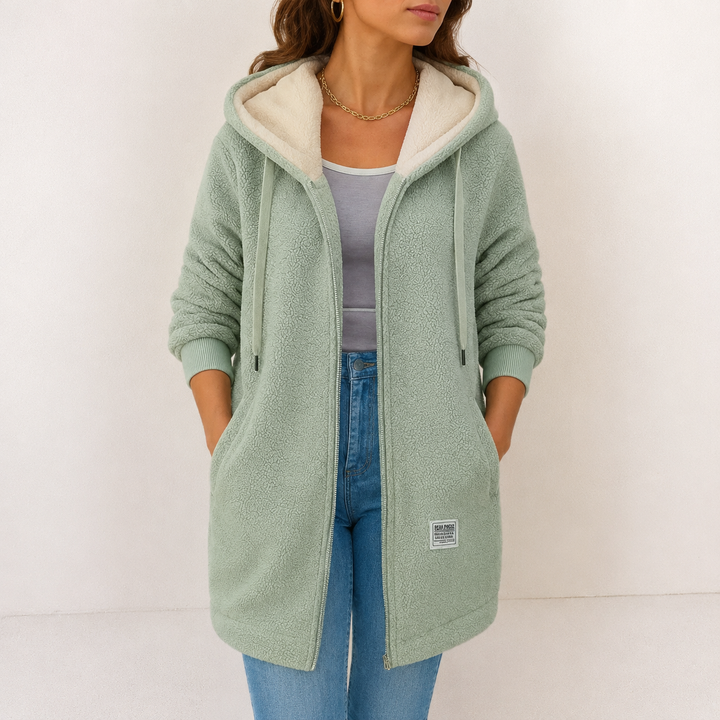 Wendy | Pehmeä Fleece-takki Hupulla