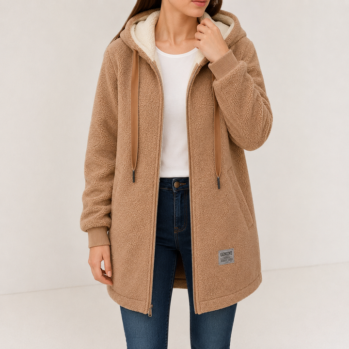 Wendy | Pehmeä Fleece-takki Hupulla