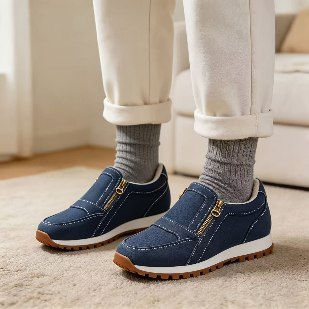 Janne – Lämpimät slip-on-lenkkarit kaksoisvetoketjulla