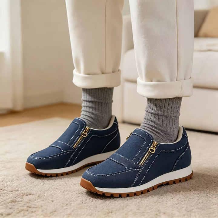 Janne – Lämpimät slip-on-lenkkarit kaksoisvetoketjulla
