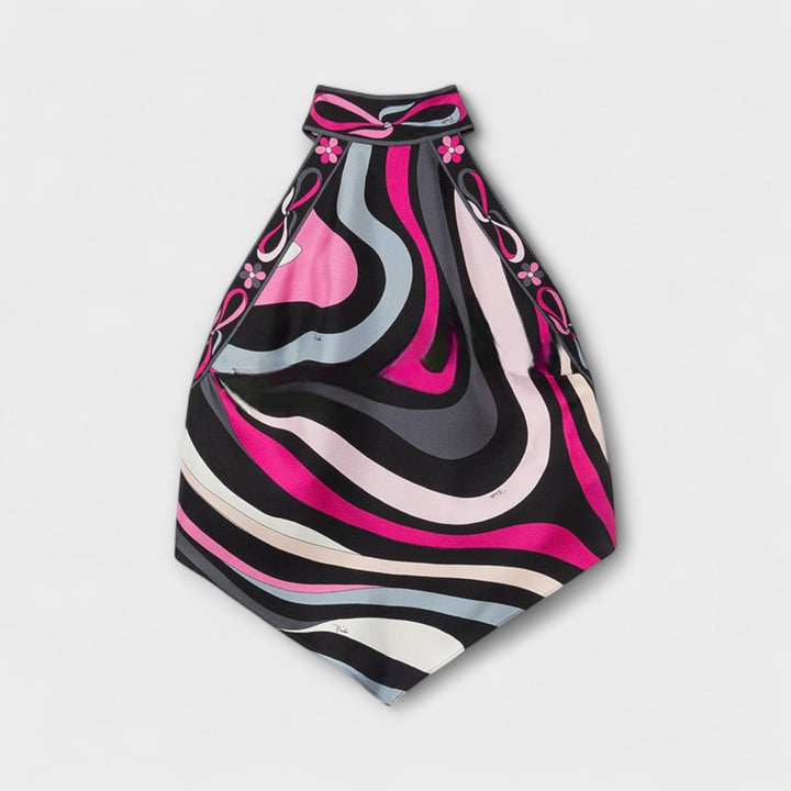 Everly – Halter-toppi ja epäsymmetrinen midihame -setti