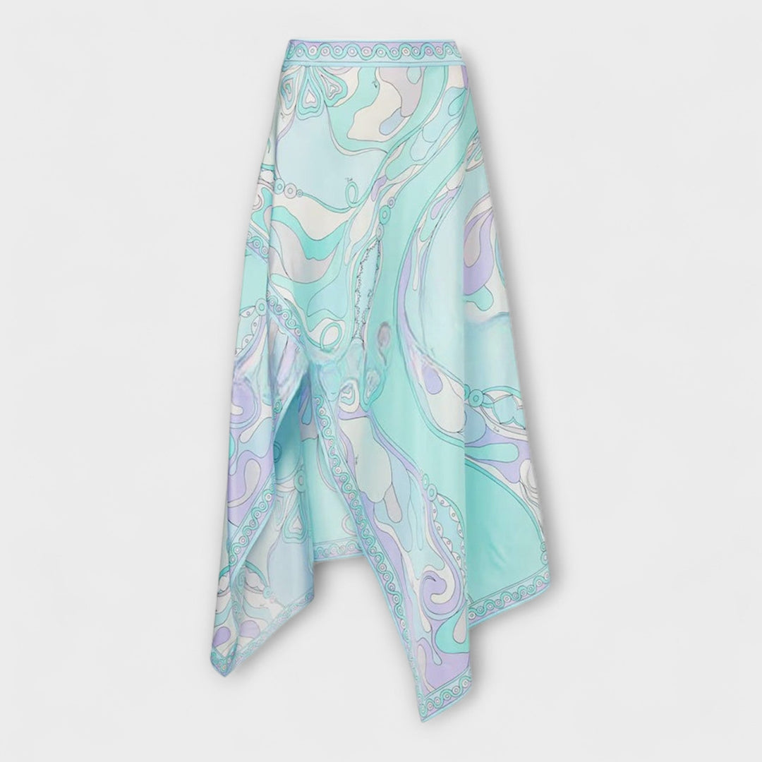 Everly – Halter-toppi ja epäsymmetrinen midihame -setti