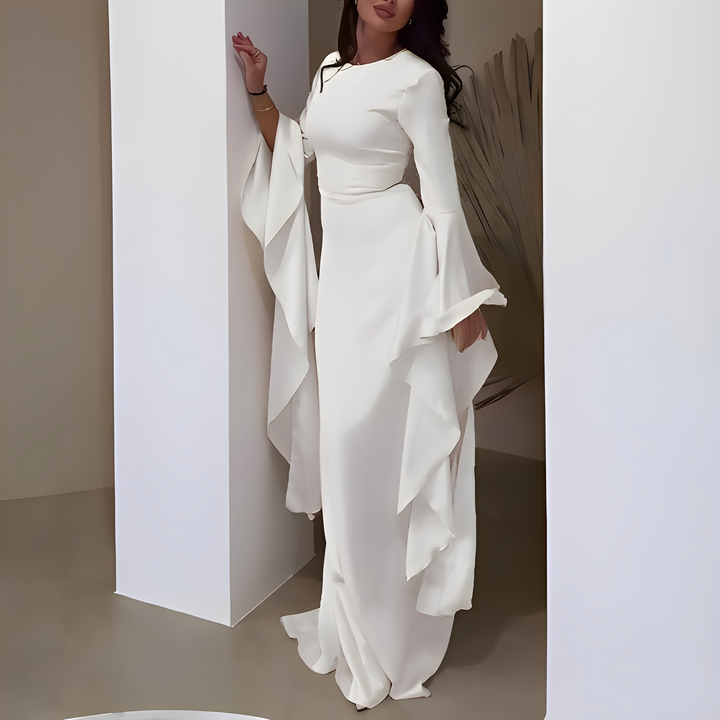 Cosete - Elegantní dlouhé šaty s dlouhým rukávem pro ženy