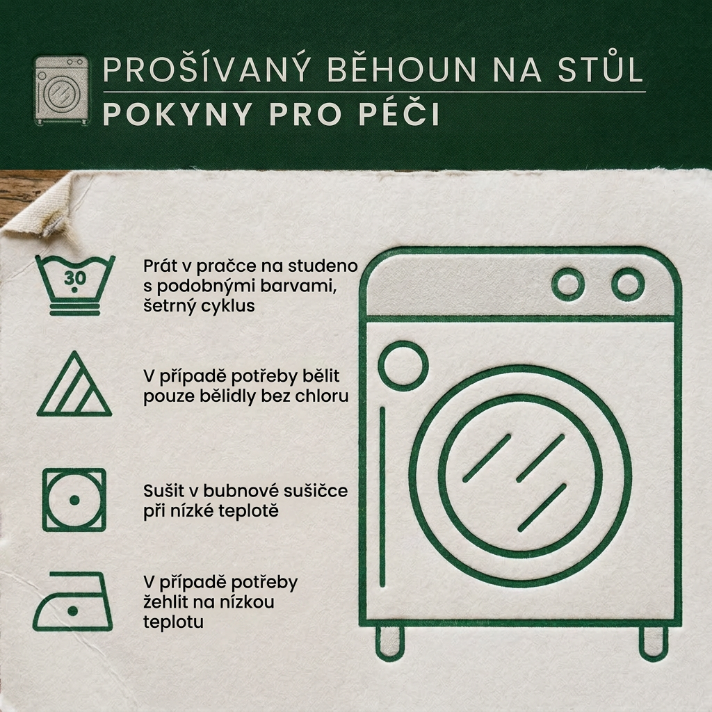 Prošívaný běhoun na stůl – Vánoční rolničky