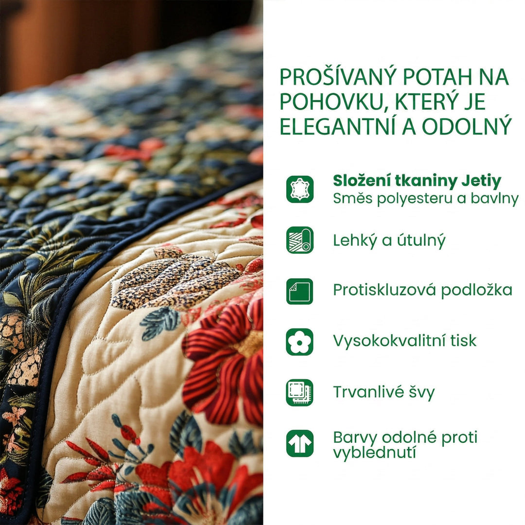 Prošívaný potah na pohovku Každodenní útulnost