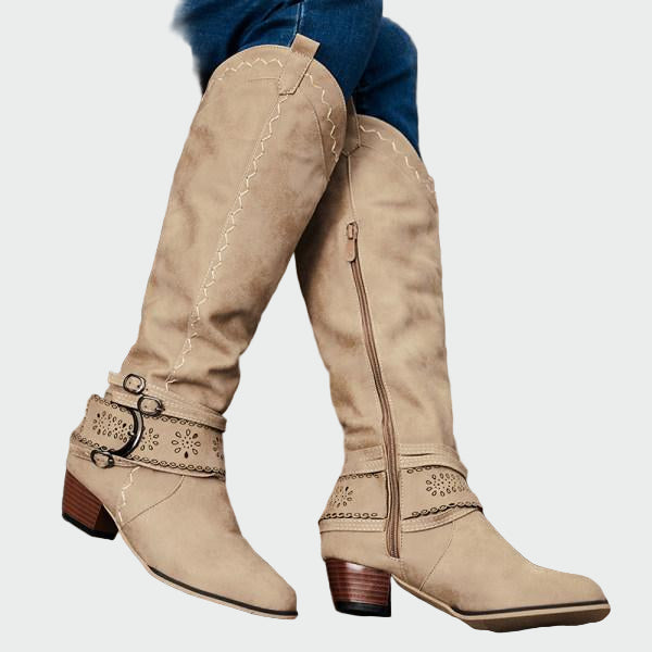 Retro nahkaiset cowboy-kengät