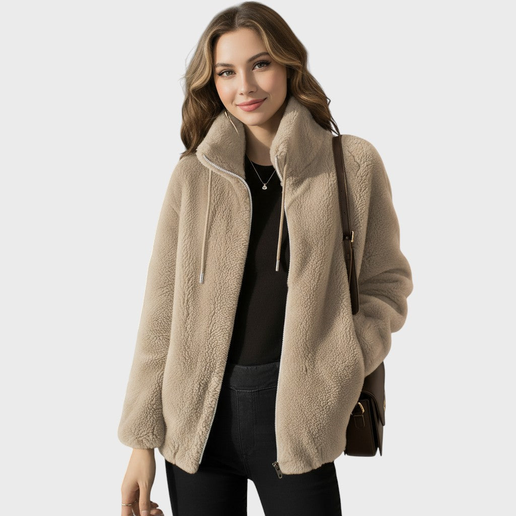 Mila | Luxusní plyšová bunda na zip